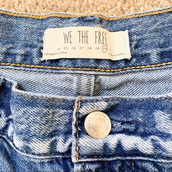 Like New Free People Frayed Denim Shorts - Picture 4 of 6